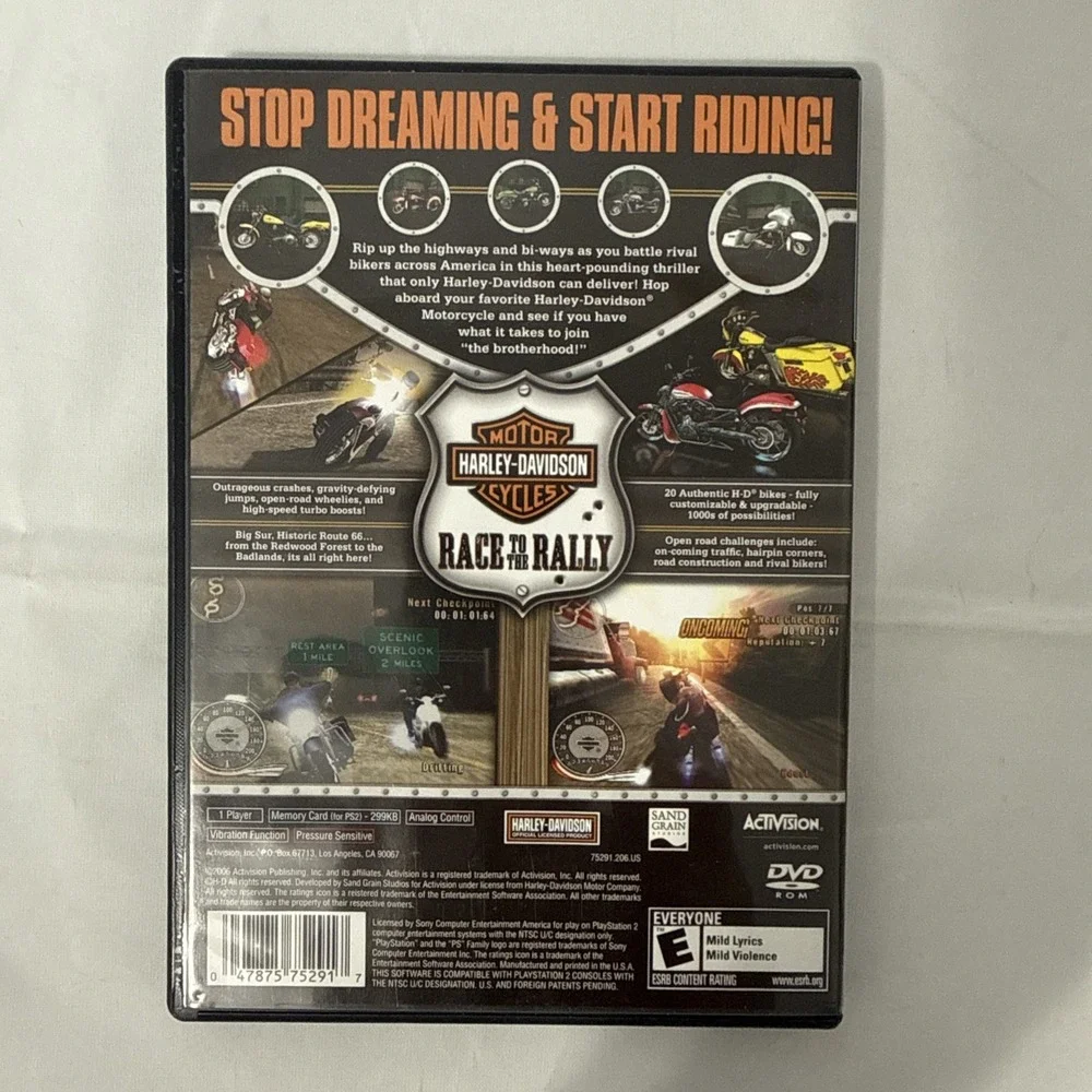 Harley-Davidson Motorcycles: Race to the Rally Sony PlayStation‎ 2 Game